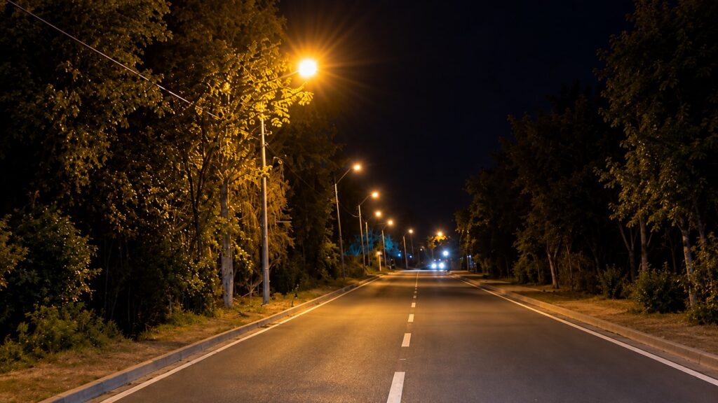 Después de diez años, se vuelve a encender el alumbrado público en el Bypass